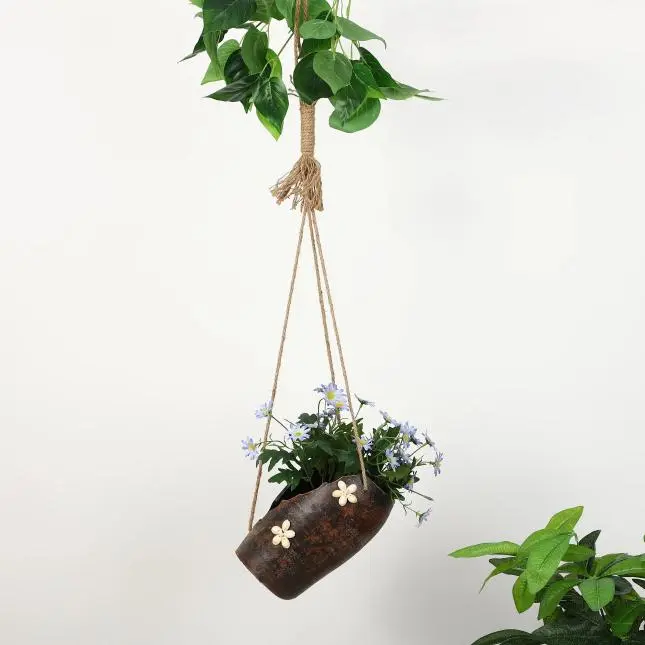 modern macrame plant hanger